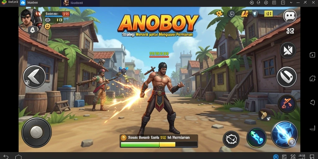 Tampilan gameplay ANOBOY yang menantang dan strategis.