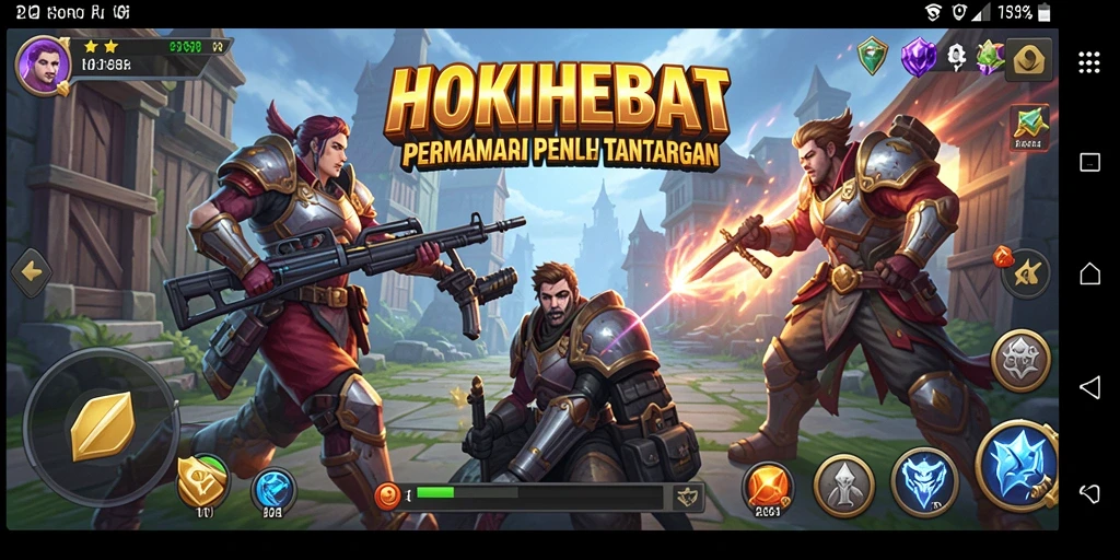 Tangkapan layar gameplay strategis dari HOKIHEBAT yang menegangkan.