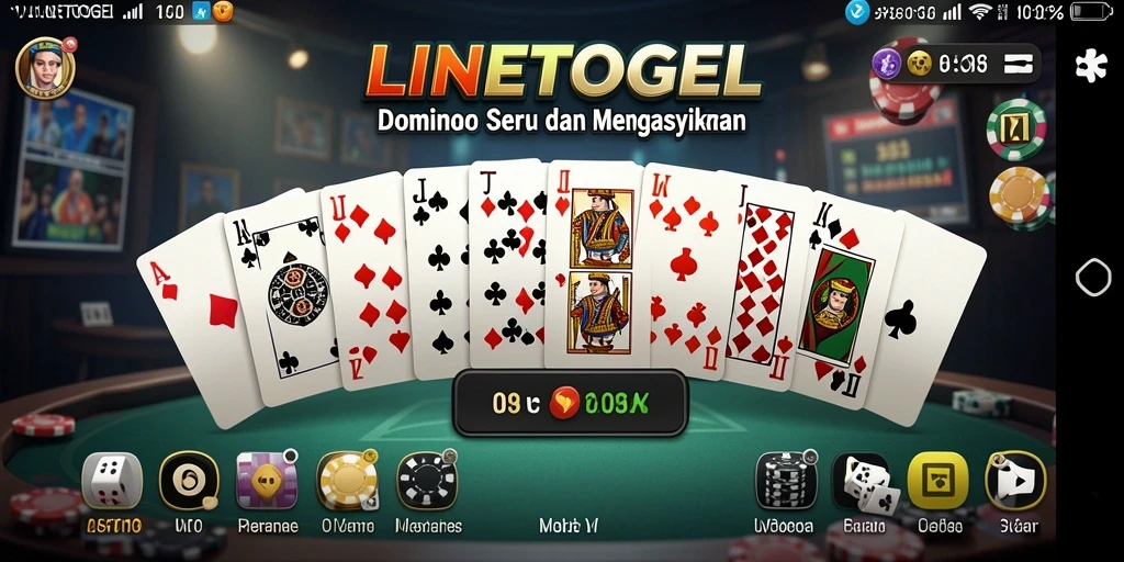 Tampilan gameplay seru di LINETOGEL dengan permainan Domino interaktif.