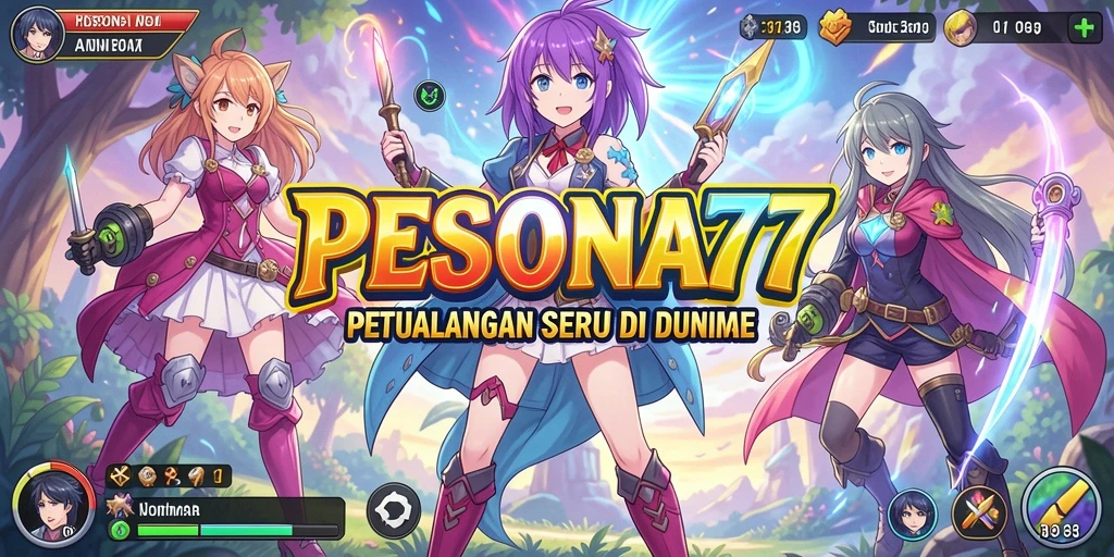 Tampilan gameplay seru dengan karakter anime ikonik.