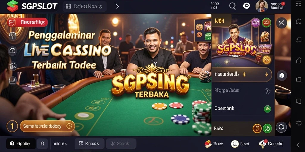 Tampilan menarik dari gameplay Live Casino di SGPSLOT.
